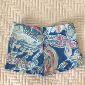 Lilly Pulitzer Girl’s Blue Sealife Print Shorts